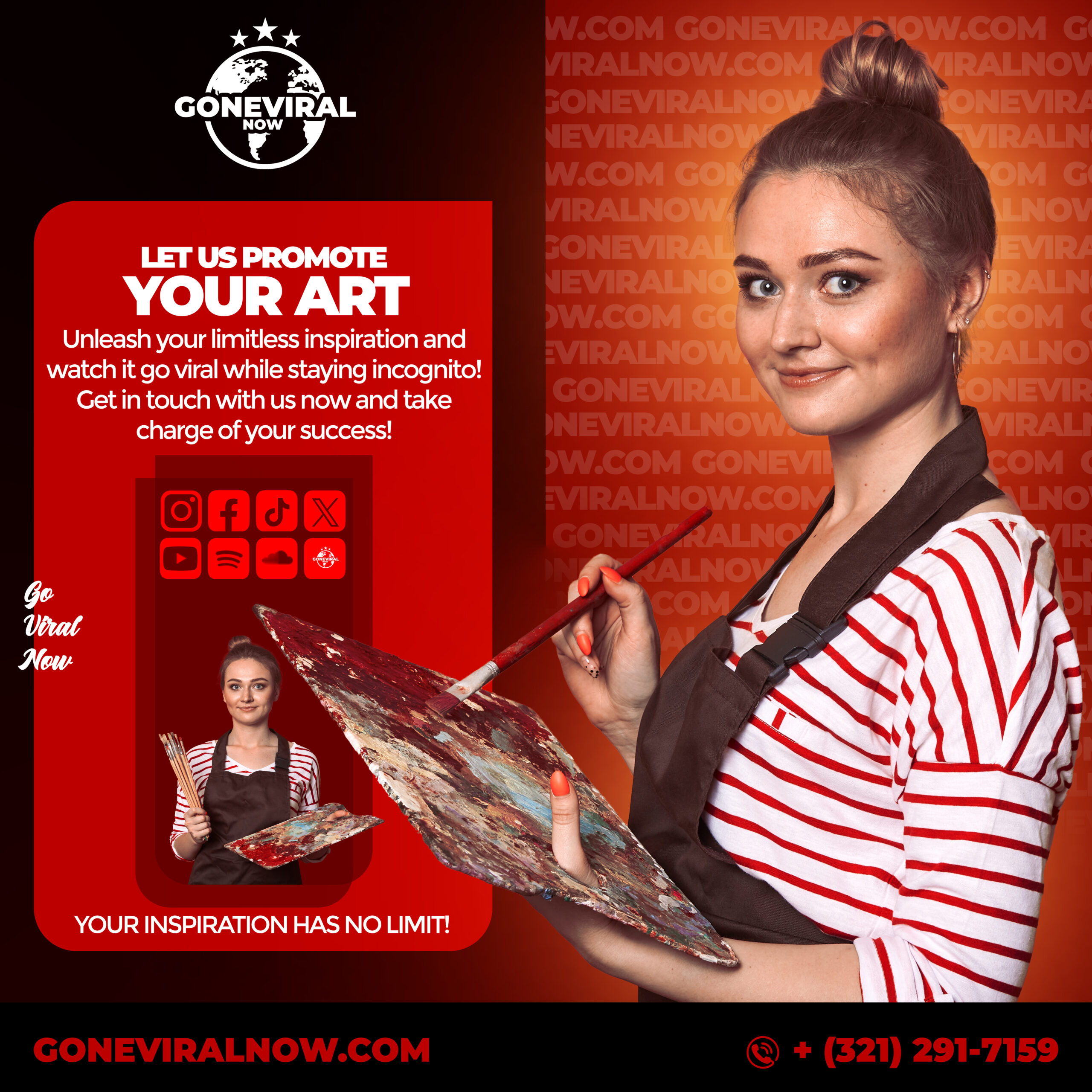 Let Us Promote Your Art on Goneviralnow